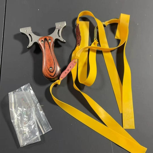 Tirachinas profesional con mango de madera para caza con 3 gomas adicionales - vista 2