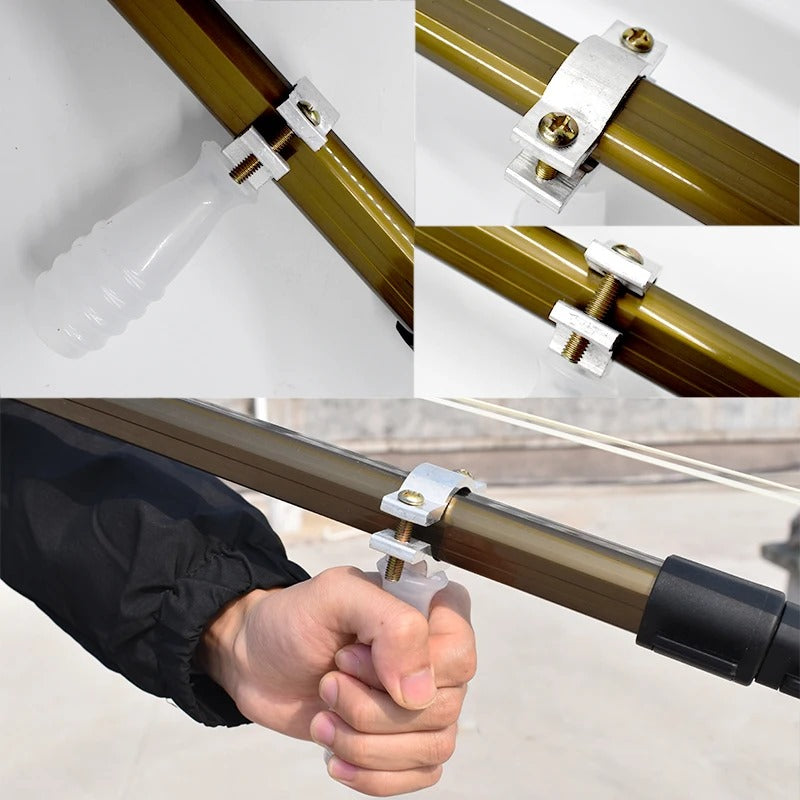 Varilla ajustable profesional para caza y pesca tirachinas telescópico puntero laser + 100g bolas de barro - vista 6