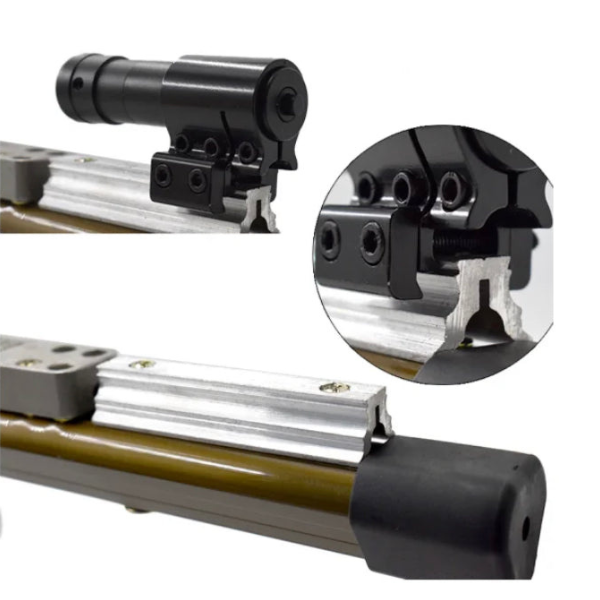 Varilla ajustable profesional para caza y pesca tirachinas telescópico puntero laser + 100g bolas de barro - vista 7