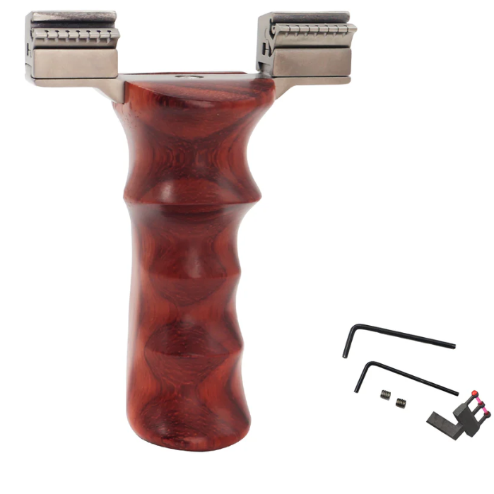 Tirachinas profesional con mango de madera premium, acero inoxidable y agarre ergonómico - vista 5