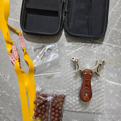 Tirachinas profesional con mango de madera para caza estuche incluido - vista 4