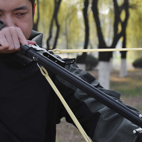 Arco compuesto de caza al aire libre de alta potencia con bola de acero de 40 disparos, tirachinas de tiro de alta precisión de 8mm
