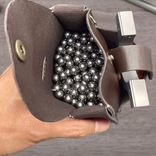 Estuche portatil artesano hecho a mano para tirachinas y bolas