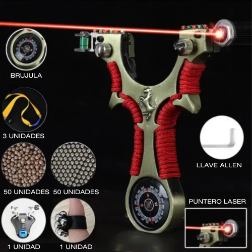 Tirachinas de alta potencia con precisión rápida y láser rojo - vista 2
