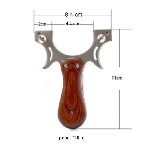 Tirachinas profesional con mango de madera para caza estuche incluido - vista 14