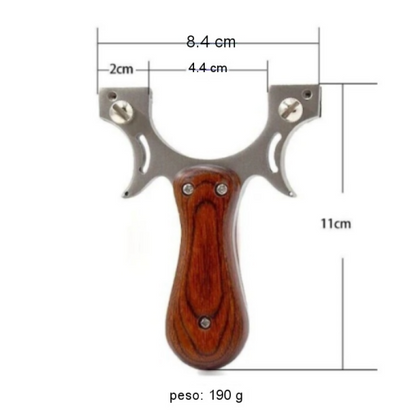 Tirachinas profesional con mango de madera para caza estuche incluido - vista 14
