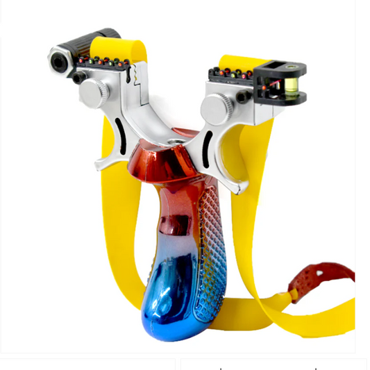 Tirachinas profesional ergonómico con puntero láser color degradado