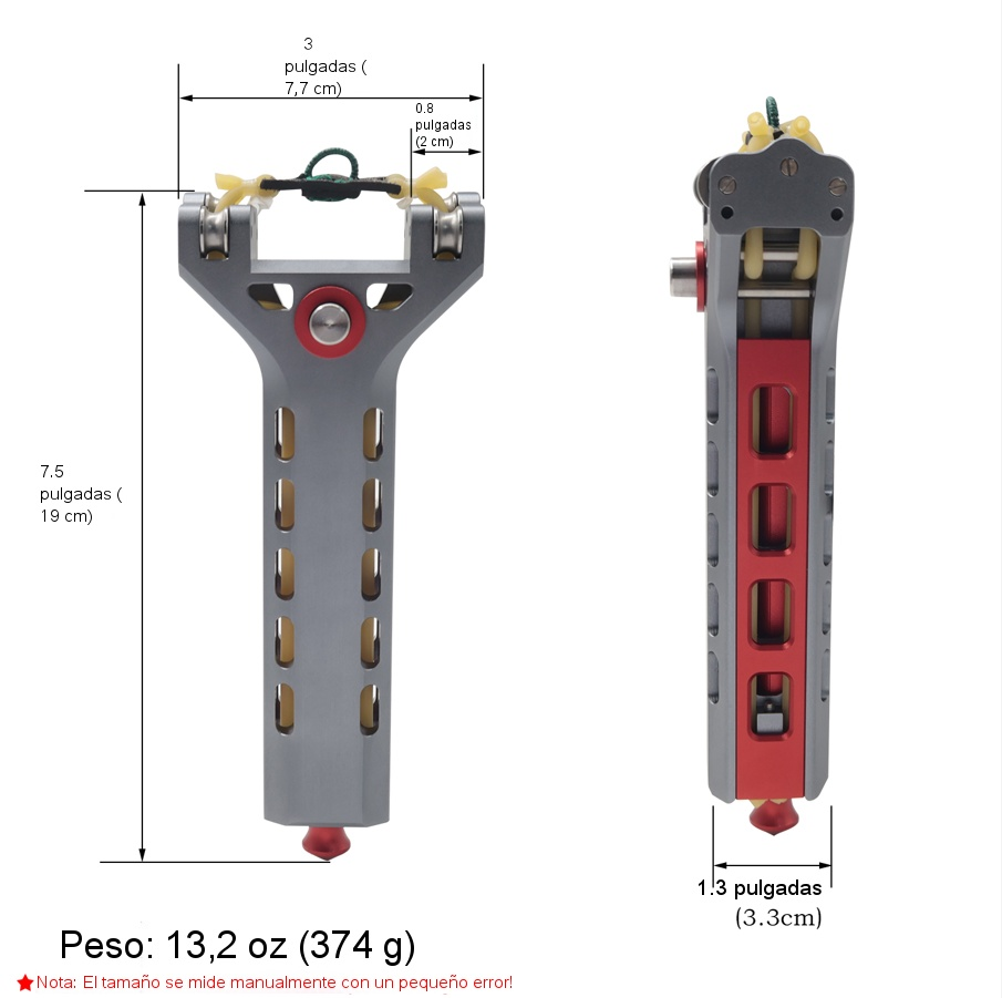 Tirachinas profesional con cargador automático de bolas, aluminio CNC alta precisión - vista 11