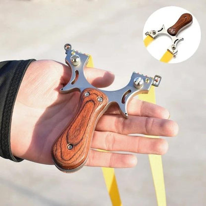 Tirachinas profesional con mango de madera para caza con estuche incluido - vista 9