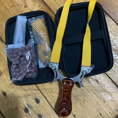 Tirachinas profesional con mango de madera para caza con estuche incluido - vista 5