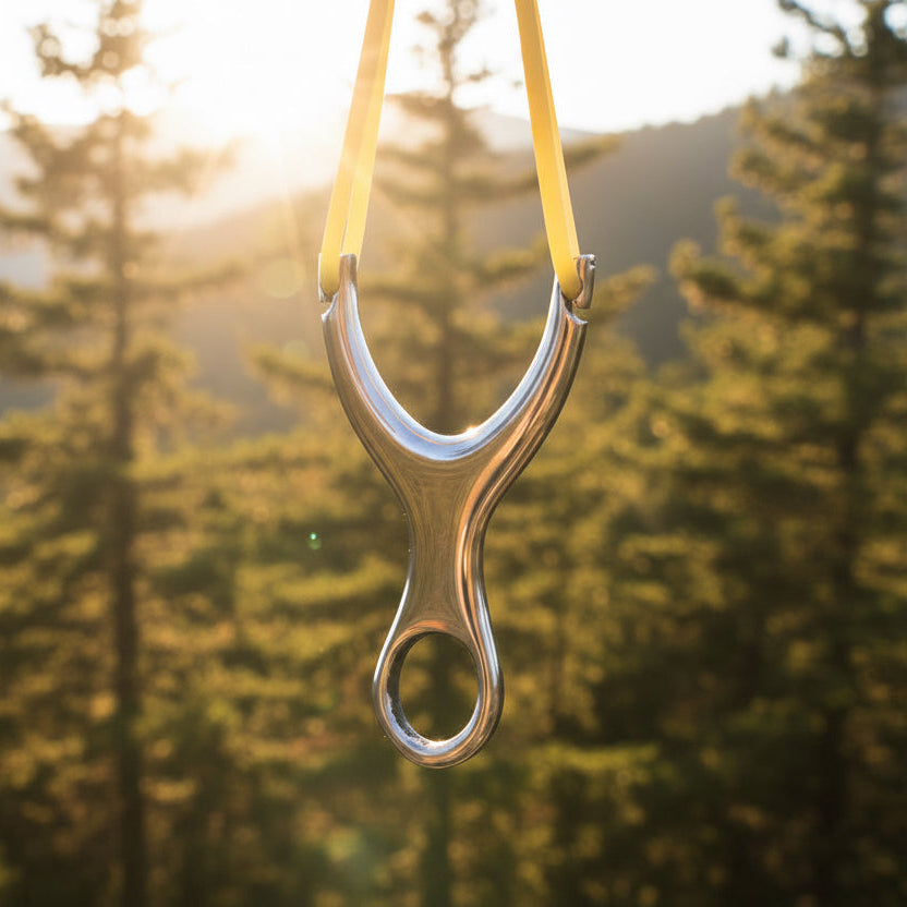 Tirachinas de acero inoxidable con 3 gomas adicionales de alta precisión para deportes al aire libre