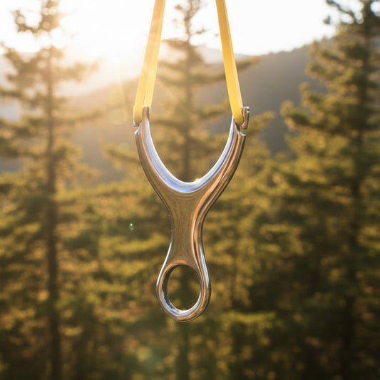 Tirachinas de acero inoxidable con 3 gomas adicionales de alta precisión para deportes al aire libre