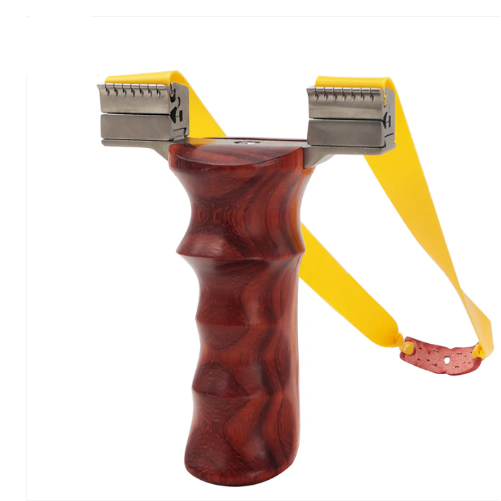 Tirachinas profesional con mango de madera premium, acero inoxidable y agarre ergonómico - vista 4