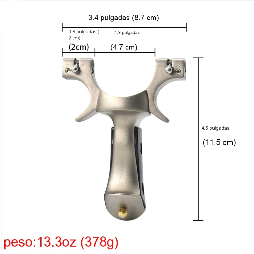 Tirachinas profesional de acero inoxidable alta potencia, precisión extrema y control total - vista 6