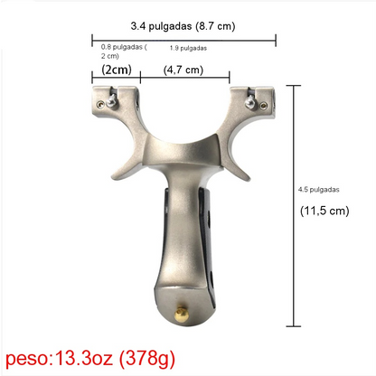 Tirachinas profesional de acero inoxidable alta potencia, precisión extrema y control total - vista 6