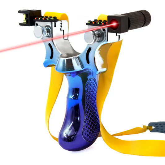 Tirachinas profesional ergonómico con puntero láser color degradado