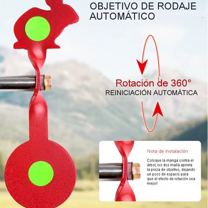 Objetivo giratorio de acero inoxidable 3mm para tirachinas, diana metálica bidireccional súper - vista 2