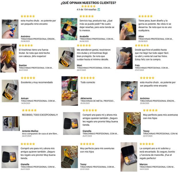 TIRACHINAS PROFESIONAL CON MANGO DE MADERA PARA CAZA CON ESTUCHE INCLUIDO [PRODUCTO PREMIUM]